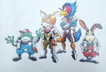 L'un des premiers dessins de l'équipe Star Fox