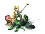 Tricky et Fox (ayant vaincu un SharpClaws)